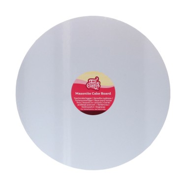 Round Cake Board in White Masonite - H 5 mm / Ø Assorted 