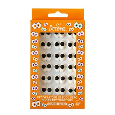 Occhietti accoppiati di zucchero 18 pz Decora