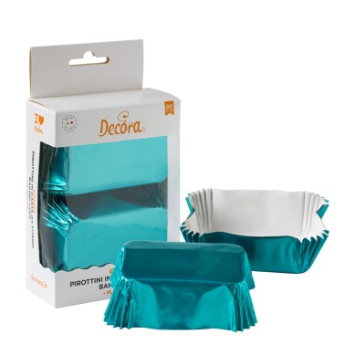 Pirottini Mini plumcake azzurro cielo metallizzato 20 pz