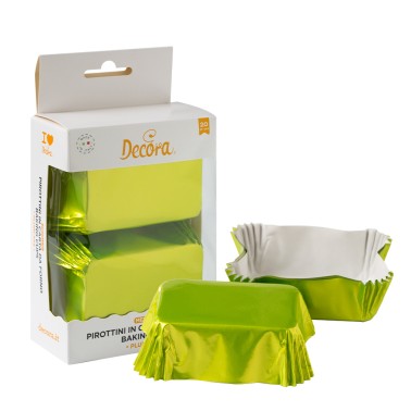 Pirottini Mini plumcake verde lime metallizzato 20 pz