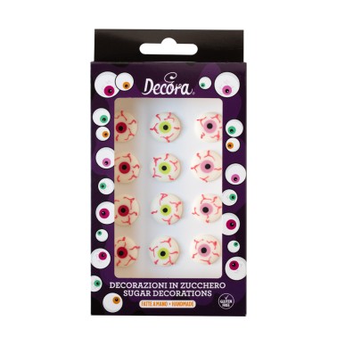 Halloween scary sugar eyes 12 pcs Decora