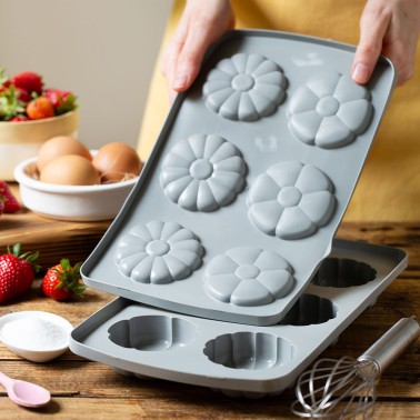 Définir 2 moules en silicone Duo fleur déclareX Decora
