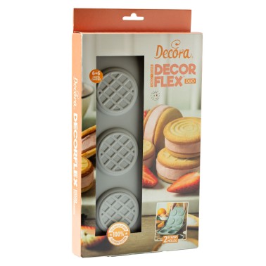 Set 2 stampi in silicone Duo Tondo Decorlex Decora