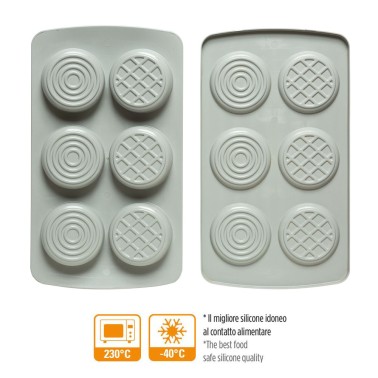 Set 2 silicone molds Duo Round Declarex Decora