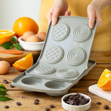 Set 2 stampi in silicone Duo Tondo Decorlex Decora