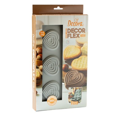 Set 2 stampi in silicone Duo Cuore Decorlex Decora