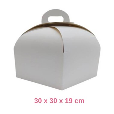 Scatola per torta petalo 30 x 30 x 19 con manico