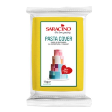 Pasta di zucchero COVER GIALLA Saracino 1 kg.
