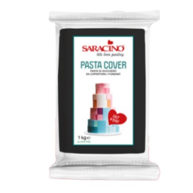 Pasta di zucchero COVER NERA Saracino 1 kg.