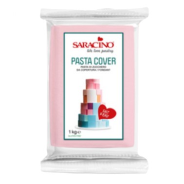 Sugar paste cover pink baby Saracino 1 kg.