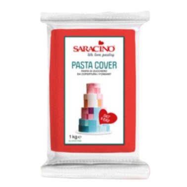 Pasta di zucchero COVER ROSSA Saracino 1 kg.