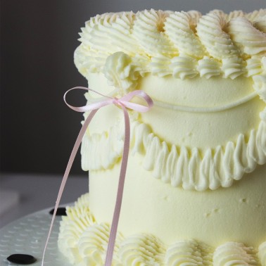 Cake topper fiocco rosa chiaro 8 pezzi PME