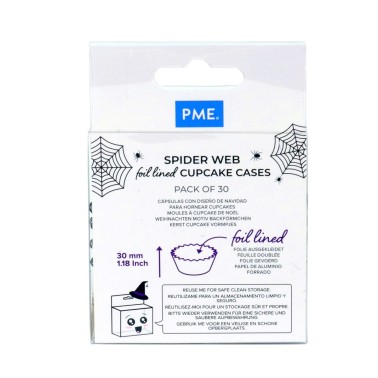 Pirottini cupcake ragnatelle linea alluminio 30 pezzi PME