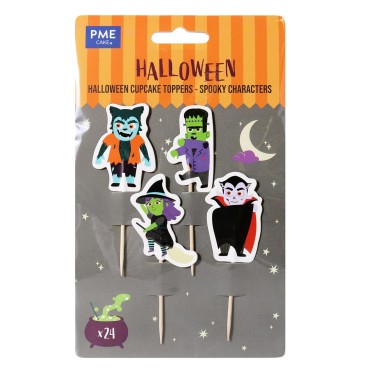 Topper per cupcake Personaggi spettrali 24pz