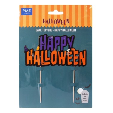 Topper pro Happy Halloween dort 11.5 x 7 cm