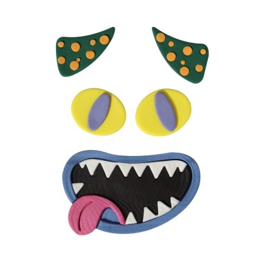 Set cake topper edibile mostro PME