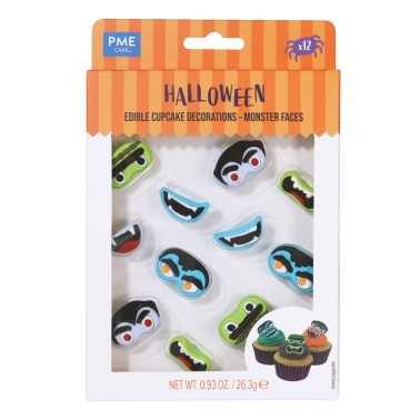Decorazioni commestibili Halloween mostri 12 pz PME