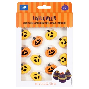 Decorazioni commestibili Halloween zucche 12 pz PME
