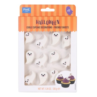 Decorazioni commestibili Halloween fantasmi 12 pz PME