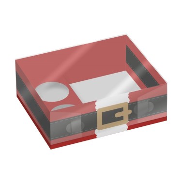 Set 2 scatole per cupcake e dolci Santa