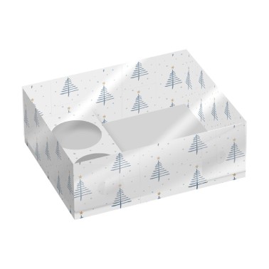 Set 2 boxes for cupcake and sweet Christmas trees