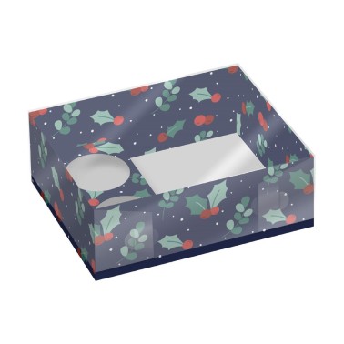 Set 2 scatole per cupcake e dolci Holly & Berries