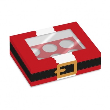 Set 2 scatole per 6 cupcake Santa