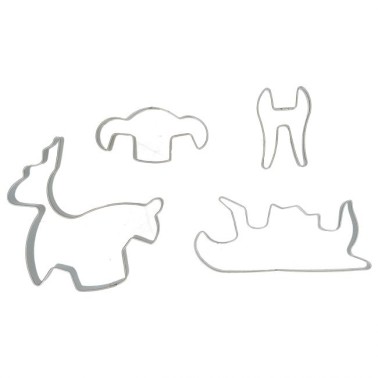 Set tagliabiscotti Slitta di Natale 3D Wilton