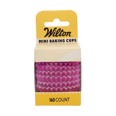 Mini pirottini rosa metallizzato 160 pezzi Wilton