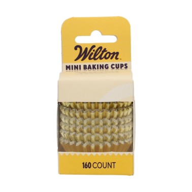 Mini pirottini oro metallizzato 160 pezzi Wilton