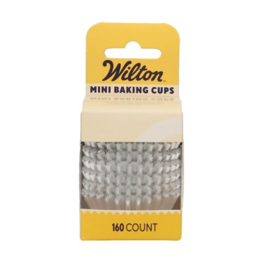 Mini pirottini argento metallizzato 160 pezzi Wilton