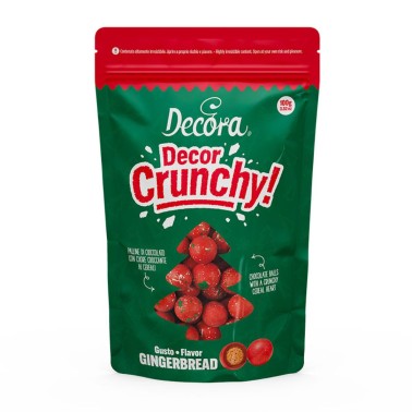 Chocolate Pearl Decor Crunchy Gingerbread Red 100g