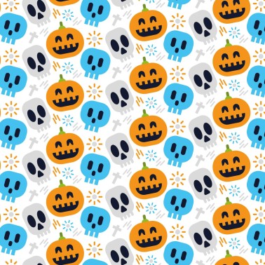 Boîte pour 4 cupcakes ou skull and citrouille de 20,5 x 17,5 x 8,5 cm