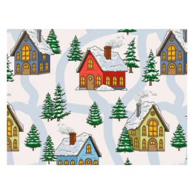 Boîte heureuse pour les bonbons de la neige 18x13.5x7.5 h cm