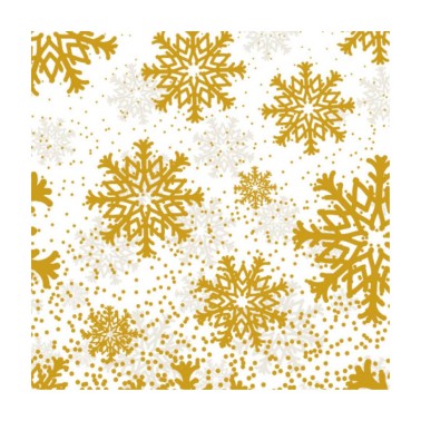 Scatola per 4 cupcakes o dolcetti Stelle di ghiaccio oro 17,5 X 17,5 X 8,5 cm