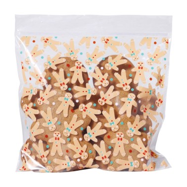 20 sacchetti per dolci Gingerbread 18,3 x 17,5mm riusabili