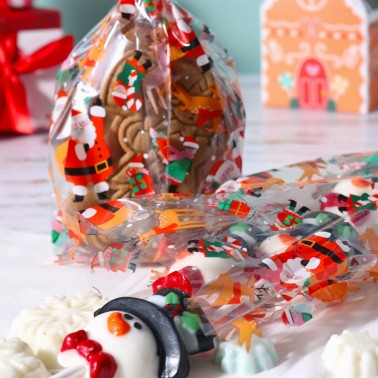20 sacchetti per dolci Santa's workshop 10x24 cm