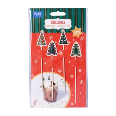 Spiedini per antipasti natalizi Albero di Natale 24pz