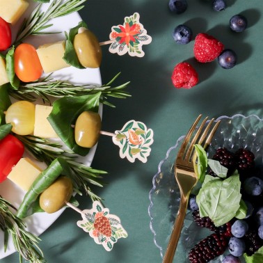 Spiedini per antipasti natalizi Albero di Natale 24pz