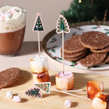 Spiedini per antipasti natalizi Albero di Natale 24pz