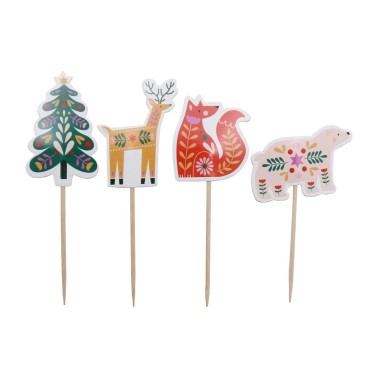 Topper per cupcake Forresta incantata 24pz