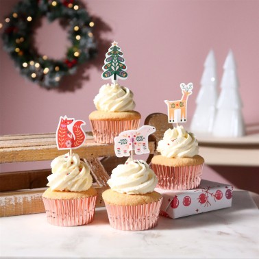 Topper per cupcake Forresta incantata 24pz