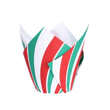 Pirottini tulip Candy cane 24 pezzi PME