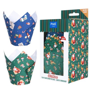 Pirottini tulip Santa's Workshop 24 pezzi PME