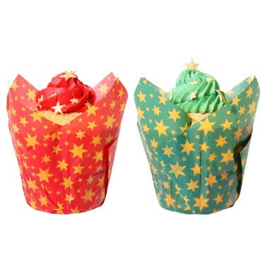 Tulip Santa's Stars pirottini 24 pieces PME