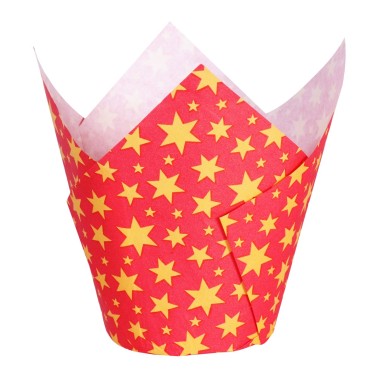 Tulip Santa's Stars pirottini 24 pieces PME