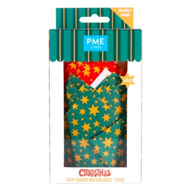 Tulip Santa's Stars pirottini 24 pieces PME