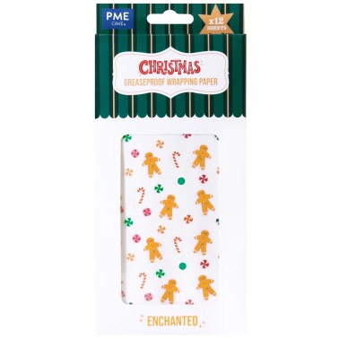 Lebensmittelpapier Gingerbread 12 Blatt 40x40cm