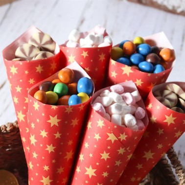 Food parchment paper stars gold 12 sheets 40x40cm