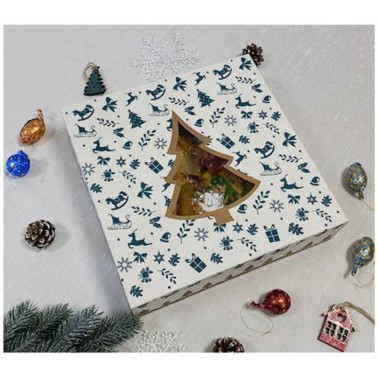 Boîte de denseur de Noël 24x24x7.5 cm